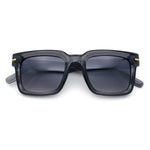 Gentlemanly Retro Thick Horn Rim Oversized Plastic Fashion Sunglasses