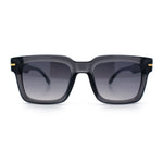 Gentlemanly Retro Thick Horn Rim Oversized Plastic Fashion Sunglasses