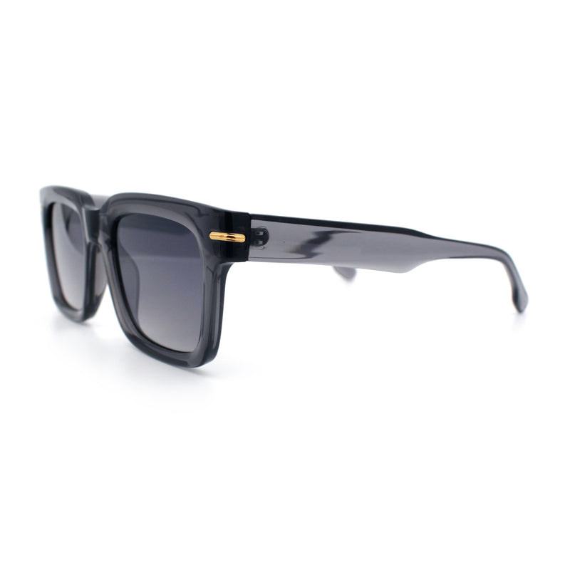 Gentlemanly Retro Thick Horn Rim Oversized Plastic Fashion Sunglasses