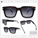Gentlemanly Retro Thick Horn Rim Oversized Plastic Fashion Sunglasses