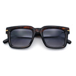 Gentlemanly Retro Thick Horn Rim Oversized Plastic Fashion Sunglasses