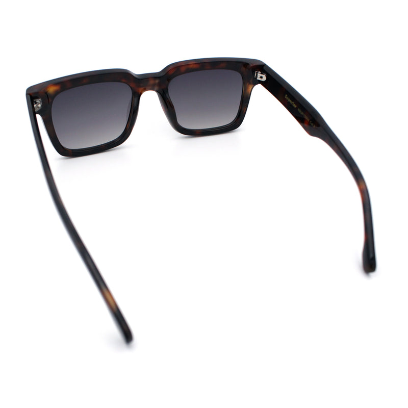 Gentlemanly Retro Thick Horn Rim Oversized Plastic Fashion Sunglasses