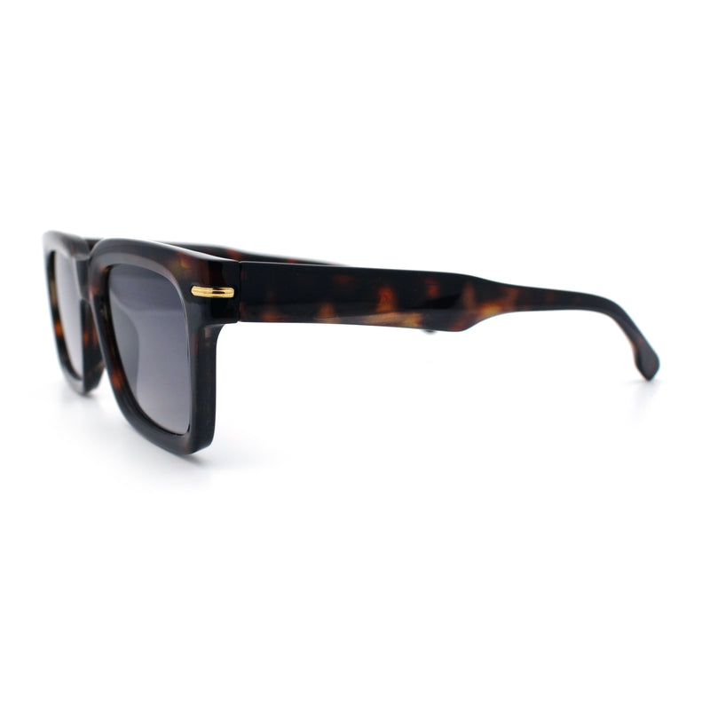 Gentlemanly Retro Thick Horn Rim Oversized Plastic Fashion Sunglasses