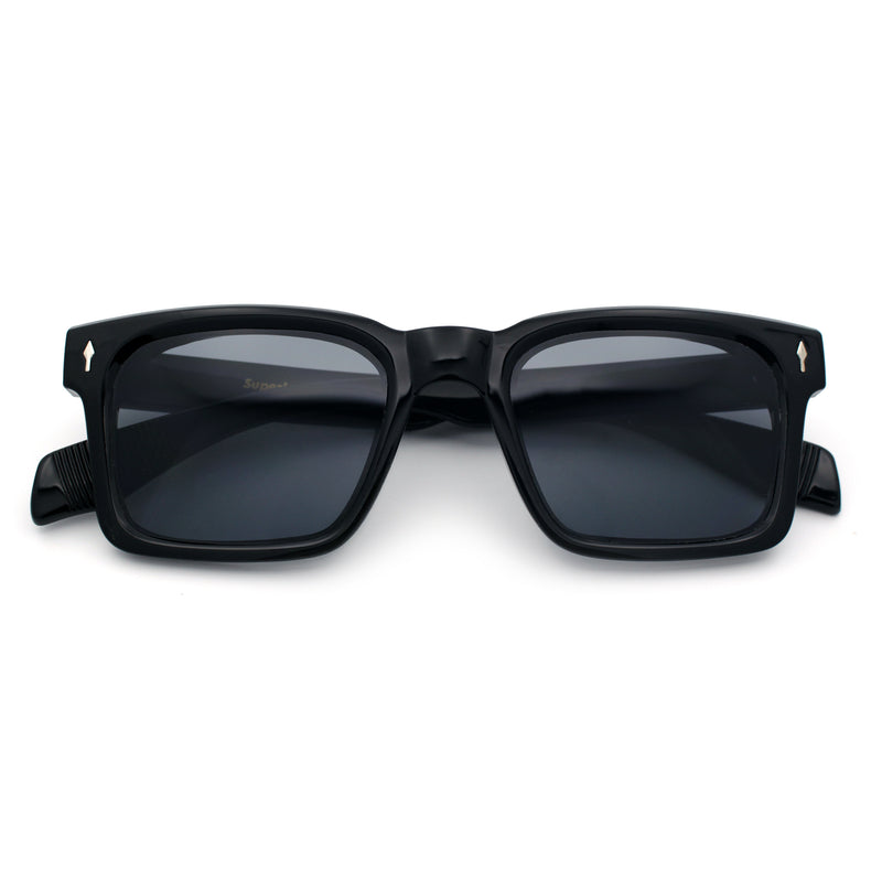 Mens Classy Gentlemanly Retro Thick Horn Rim Plastic Sunglasses