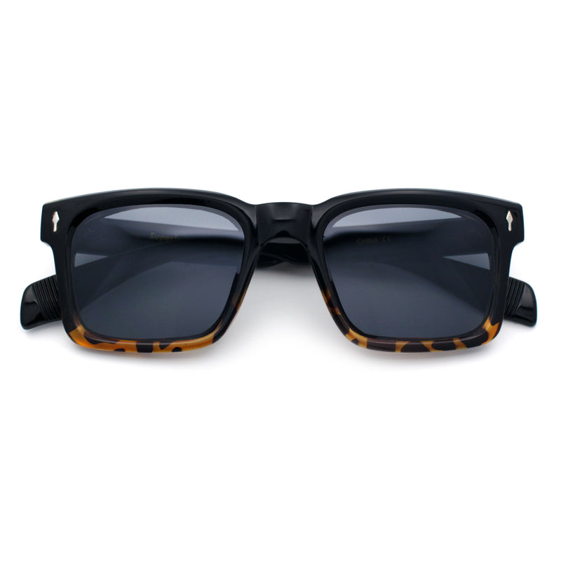 Mens Classy Gentlemanly Retro Thick Horn Rim Plastic Sunglasses