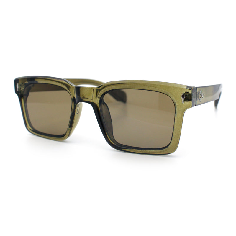 Mens Classy Gentlemanly Retro Thick Horn Rim Plastic Sunglasses