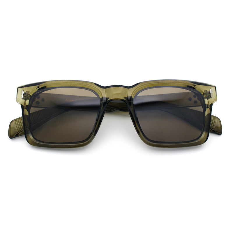 Mens Classy Gentlemanly Retro Thick Horn Rim Plastic Sunglasses
