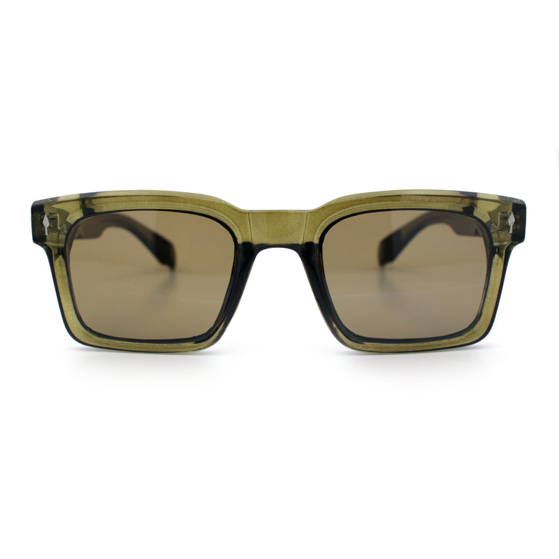 Mens Classy Gentlemanly Retro Thick Horn Rim Plastic Sunglasses
