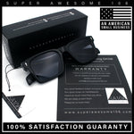 Mens Classy Gentlemanly Retro Thick Horn Rim Plastic Sunglasses