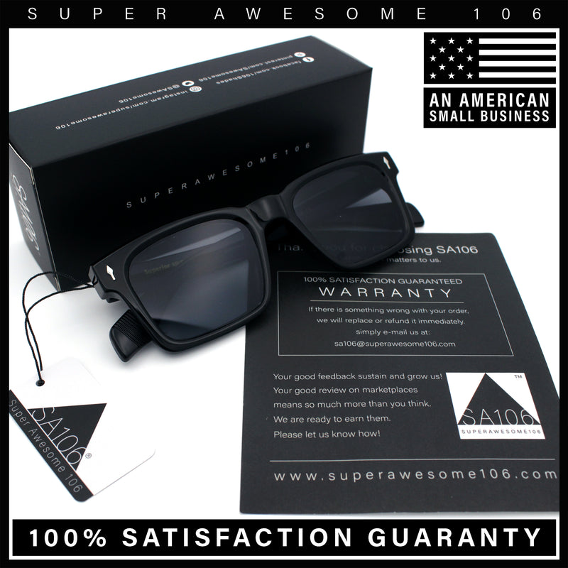 Mens Classy Gentlemanly Retro Thick Horn Rim Plastic Sunglasses