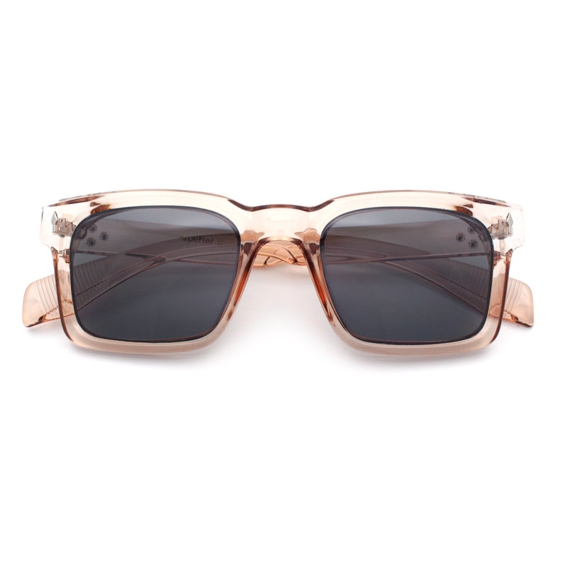 Mens Classy Gentlemanly Retro Thick Horn Rim Plastic Sunglasses