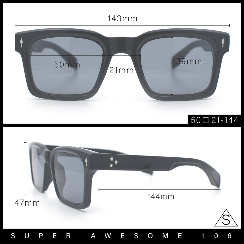 Mens Classy Gentlemanly Retro Thick Horn Rim Plastic Sunglasses