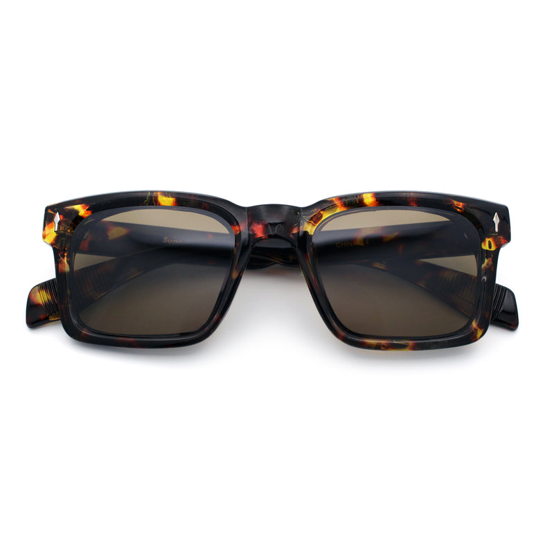 Mens Classy Gentlemanly Retro Thick Horn Rim Plastic Sunglasses