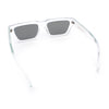 Neon Mod Silver Mirror Narrow Rectangle Cat Eye Plastic Retro Sunglasses