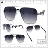 Mens Mogul Mobster Rectangle Metal Rim Double Bridge Luxury Sunglasses