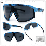 Xloop Matte Camouflage Oversized Shield Sport Wrap Plastic MTB Sunglasses