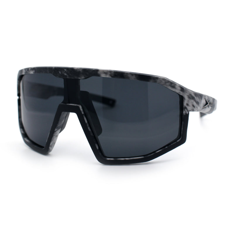 Xloop Matte Camouflage Oversized Shield Sport Wrap Plastic MTB Sunglasses