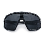 Xloop Matte Camouflage Oversized Shield Sport Wrap Plastic MTB Sunglasses