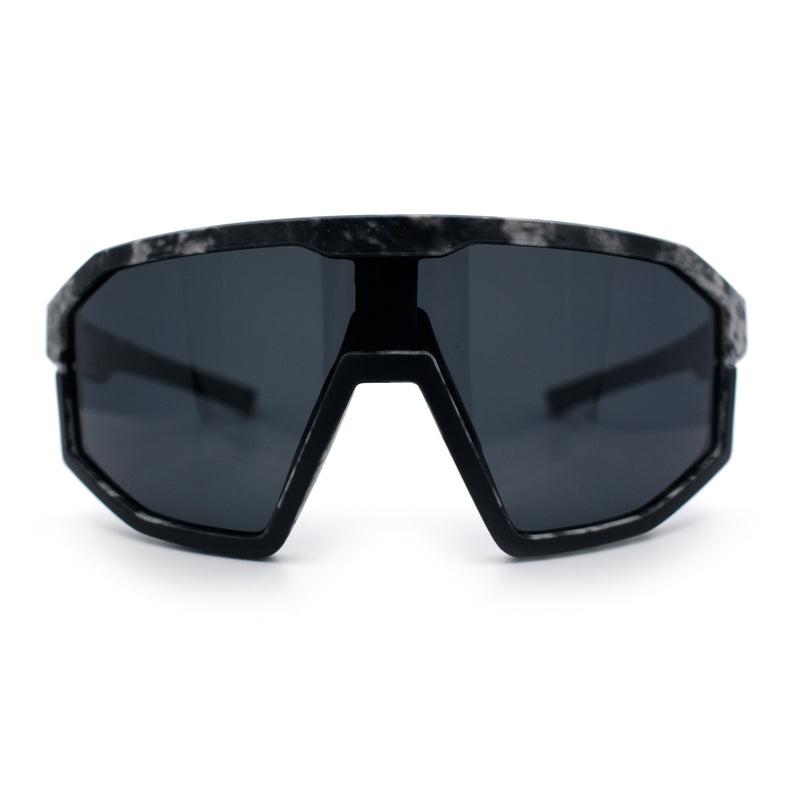 Xloop Matte Camouflage Oversized Shield Sport Wrap Plastic MTB Sunglasses