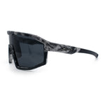 Xloop Matte Camouflage Oversized Shield Sport Wrap Plastic MTB Sunglasses