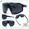 Xloop Matte Camouflage Oversized Shield Sport Wrap Plastic MTB Sunglasses