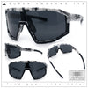 Xloop Matte Camouflage Oversized Shield Sport Wrap Plastic MTB Sunglasses