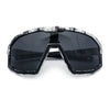 Xloop Matte Camouflage Oversized Shield Sport Wrap Plastic MTB Sunglasses