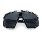 Xloop Matte Camouflage Oversized Shield Sport Wrap Plastic MTB Sunglasses
