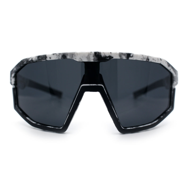 Xloop Matte Camouflage Oversized Shield Sport Wrap Plastic MTB Sunglasses
