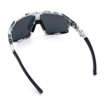 Xloop Matte Camouflage Oversized Shield Sport Wrap Plastic MTB Sunglasses