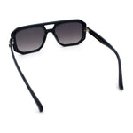 Gentlemans Geometric Flat Top Racer Thick Plastic Hipster Fashion Sunglasses