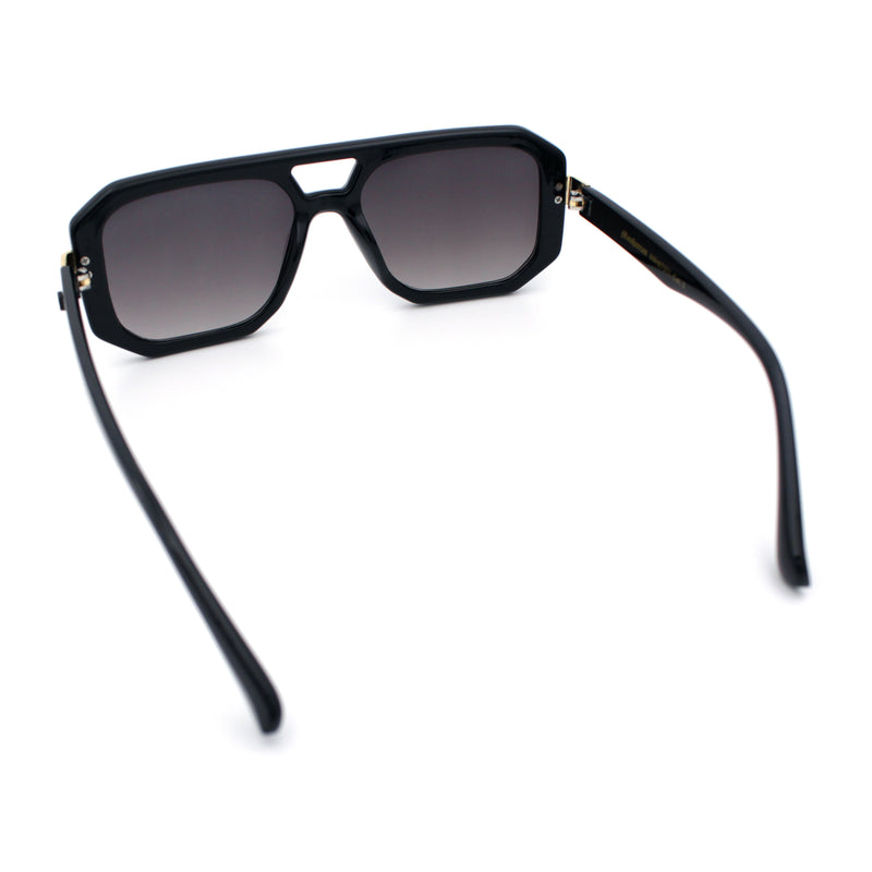 Gentlemans Geometric Flat Top Racer Thick Plastic Hipster Fashion Sunglasses