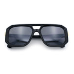 Gentlemans Geometric Flat Top Racer Thick Plastic Hipster Fashion Sunglasses