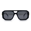 Gentlemans Geometric Flat Top Racer Thick Plastic Hipster Fashion Sunglasses