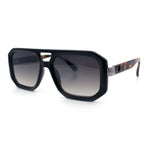 Gentlemans Geometric Flat Top Racer Thick Plastic Hipster Fashion Sunglasses