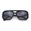 Gentlemans Geometric Flat Top Racer Thick Plastic Hipster Fashion Sunglasses
