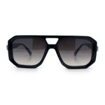 Gentlemans Geometric Flat Top Racer Thick Plastic Hipster Fashion Sunglasses