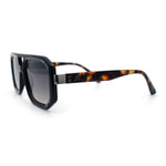 Gentlemans Geometric Flat Top Racer Thick Plastic Hipster Fashion Sunglasses