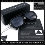 Gentlemans Geometric Flat Top Racer Thick Plastic Hipster Fashion Sunglasses