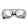 Gentlemans Geometric Flat Top Racer Thick Plastic Hipster Fashion Sunglasses