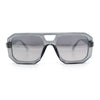 Gentlemans Geometric Flat Top Racer Thick Plastic Hipster Fashion Sunglasses