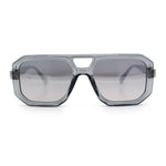 Gentlemans Geometric Flat Top Racer Thick Plastic Hipster Fashion Sunglasses