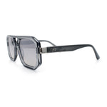 Gentlemans Geometric Flat Top Racer Thick Plastic Hipster Fashion Sunglasses
