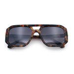 Gentlemans Geometric Flat Top Racer Thick Plastic Hipster Fashion Sunglasses