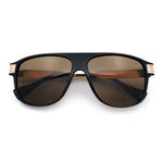 Polarized Mogul Mobster Flat Top Racer Mafia Plastic Fashion Sunglasses