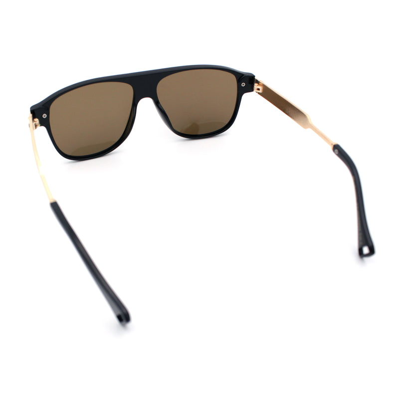 Polarized Mogul Mobster Flat Top Racer Mafia Plastic Fashion Sunglasses
