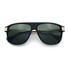 Polarized Mogul Mobster Flat Top Racer Mafia Plastic Fashion Sunglasses