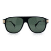 Polarized Mogul Mobster Flat Top Racer Mafia Plastic Fashion Sunglasses