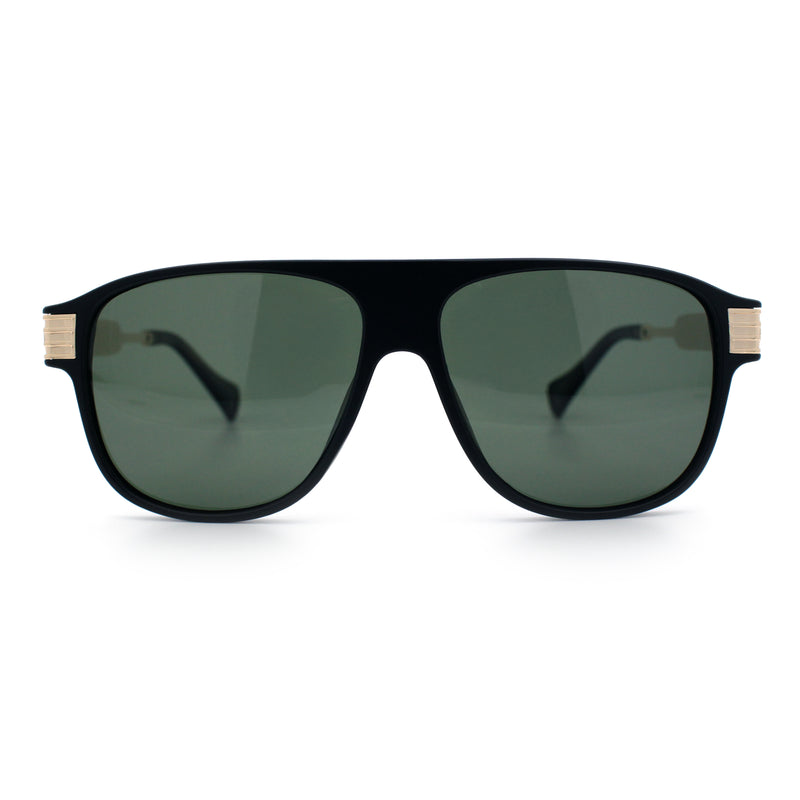 Polarized Mogul Mobster Flat Top Racer Mafia Plastic Fashion Sunglasses
