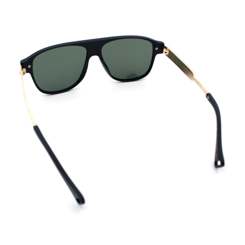 Polarized Mogul Mobster Flat Top Racer Mafia Plastic Fashion Sunglasses